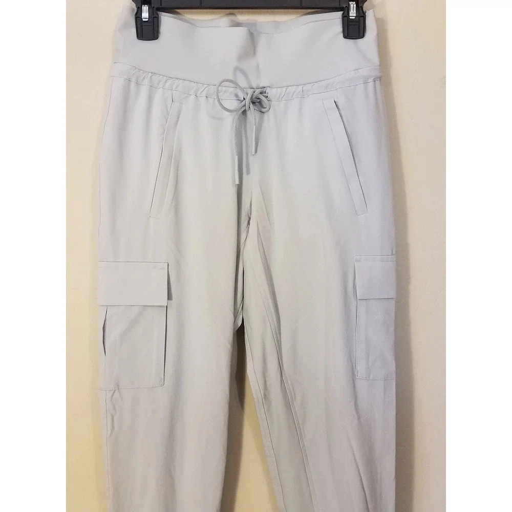 Athleta Sutton Jogger Pants size‎ 0 Cargo Athleisure Travel Light Gray 405713